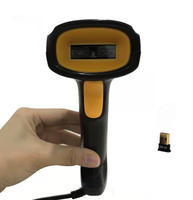 Escáner de Código de Barras con Cable USB Láser Hoin a Precio Económico, Resolución de 5mil, Compatible con SDK, Escaneo 1D+2D, en Stock, Color Negro