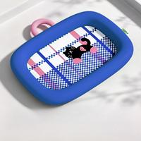 Nouveau Nid Douillet PKY en Fibre Synthétique Longue et Duveteuse pour Animaux de Compagnie – Forme Carrée Respirante et Durable, Lavable en Machine, Idéal Automne-Hiver pour Chats et Chiens
