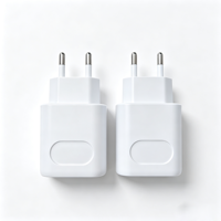Pengiriman Cepat USB-A Tipe C Dual Port 20W 5V 3A 9V 2.25A 12V 1.8A Charger Dinding Colokan EU untuk Penggunaan Kamera dan Speaker Charger Ponsel