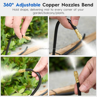 Système de brumisation et de refroidissement programmable pour jardin 360 °   Buse de brumisation flexible, pulvérisateur atomiseur réglable, kits d'arrosage extérieur