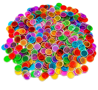 Jetons de bingo magnétiques 2025, compteurs transparents, jetons de jeu de comptage - Marqueurs mathématiques en plastique transparent pour la salle de classe - Couleurs mélangées