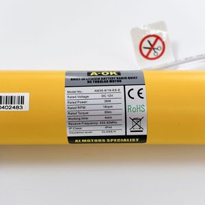 Moteur de rideau intelligent Oke AM35-6/18-ES-E avec batterie intégrée, type tube, pour domotique - Product Image 4