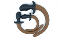 Plug anal en silicone lumineux en forme de queue de chiot pour jeu érotique, cosplay et jeu de rôle, jouet pour adulte