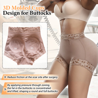 Compression ferme Colombianas Faja Fajase 3d moulé Hip Butt Lifter Body Sculpting Shaper Panty court avec 4 os en acier