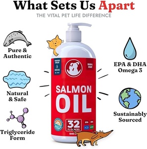 Aceite de Pescado de Salmón Salvaje de Alaska Omega 3 de Marca Propia para Perros y Gatos, <span class=keywords><strong>EPA</strong></span> DHA, Salud de la Piel y el Pelaje, Cadera y Articulaciones, Líquido para Mascotas - Product Image 4