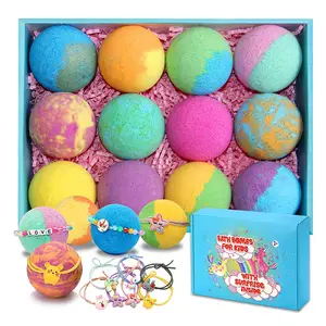 Bath Ball Msds/100% Natural Ingredients Kids Surprise Luxury Spa Fizz Balls Set Handmade Bubble Fizz Balls Girls Boys Toys Bath Bombs