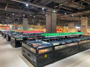 Congélateur coffre à dégivrage automatique de haute qualité pour supermarché, 400L, avec deux compartiments, vitrine réfrigérée pour la viande - Product Image 4