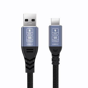 สายดาต้า Type-C 3.2 3A 60W ชาร์จเร็ว 10Gbps ป้องกันสัญญาณรบกวน ตัวนำทองแดงแท้ สายไนลอน สำหรับกล้อง ที่ชาร์จในรถยนต์ แล็ปท็อป ฮาร์ดดิสก์ภายนอก - Product Image 1