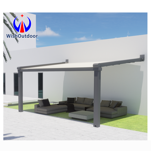 Tetto Retrattile <span class=keywords><strong>da</strong></span> Esterno Impermeabile in PVC e Alluminio Tenda <span class=keywords><strong>a</strong></span> <span class=keywords><strong>Pergola</strong></span> Motorizzata Elettrica Pieghevole per Patio Copertura Automatica Parasole - Product Image 1