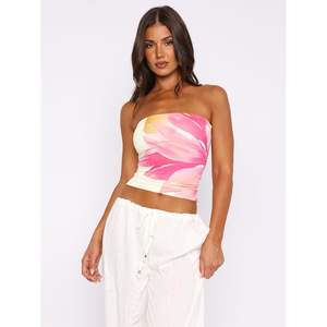 เสื้อครอปท็อปแบบสายเดี่ยวเซ็กซี่สำหรับผู้หญิง พิมพ์ลายแบบซับลิเมชั่น เนื้อผ้าสแปนเด็กซ์โพลีเอสเตอร์ถักระบายอากาศ เหมาะสำหรับชุดวันหยุด - Product Image 5