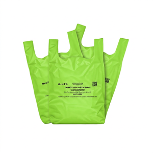UKHI Biodegradable <b>Compostable</b> PBAT PLA Cornstarch Heat Seal Customizable 50 Micron Shopping Carry <b>Bag</b> - Product Image 5