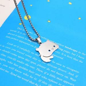 Stainless Steel Couple Necklaces for Lover <b>Cute</b> <b>Bear</b> Puzzle Pendant Couple Necklace for Women Men Jewelry Friends Best Gifts - Product Image 6