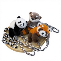 Vente en gros et au détail d'étuis de téléphone en peluche pour animaux, sac bandoulière, raton laveur, panda, loutre, support de téléphone en peluche, cadeau d'anniversaire pratique pour enfants
