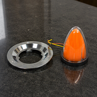 Feux LED pour camion à lentille en verre, clair, rouge, ambre, haute luminosité, type pastèque, pour semi-remorque, 12V 24V