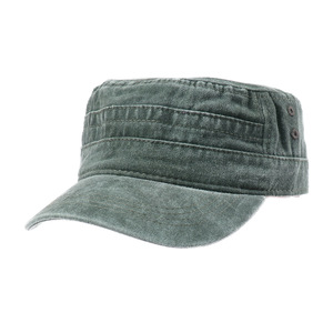 Casquette en coton lavé style coréen vintage, personnalisable avec logo, casquette plate rétro unisexe réglable pour le streetwear – Vente en gros - Product Image 6