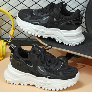 Chaussures respirantes et amortissantes, Zapatillas, baskets augmentant la taille, chaussures de tennis décontractées pour femmes, style basket, chaussures épaisses d'automne - Product Image 3