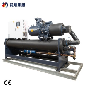 Vida soğutucu üretim yüksek verimli vidalı soğutma için 100HP endüstriyel su soğutmalı karbonatlı içecek ünite - Product Image 1