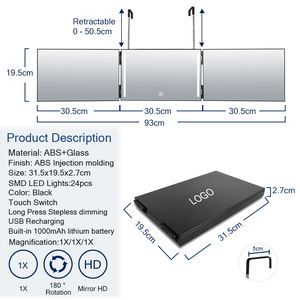 กระจกแต่งหน้ามีไฟ LED ติดผนังสำหรับร้านเสริมสวยโรงแรมห้องนอนบ้าน - Product Image 2