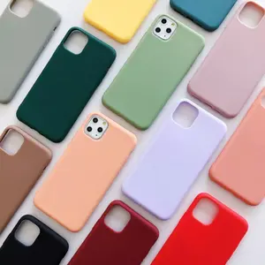 2020 Ponsel Aksesoris Di Saham Phone Case Soft Silicone Back Cover UNTUK Iphone 12 11 Pro Max XS XR X 8 Plus 7 6S Case