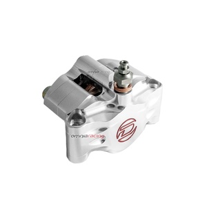 Étrier de frein radial professionnel italien Discacciati à 2 pistons pour moto, argenté, empattement 80 mm, FDR0074S, garantie de 2 ans - Product Image 1