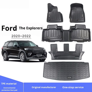TPE 10mm 두께의 심플한 비즈니스 스타일 4피스 풀세트 자동차 바닥 매트 2020 익스플로러 CTW 2020- 방수 - Product Image 2