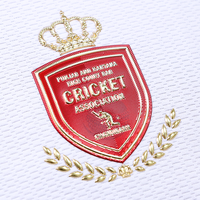 Badge de maillot de football personnalisé en plastique avec impression en relief, logo de club, transfert thermique, patch 3D en TPU pour vêtements de club de football