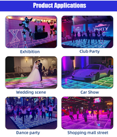 Piso de Baile Interactivo con Espejo Infinito 3D, Luces LED para Bodas, Paneles de Piso de Baile con Luces LED para Fiestas, Magnéticos, para Exteriores