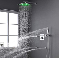 Mitigeur de douche thermostatique à 3 fonctions UPC dissimulé en laiton pour hôtel, chaud/froid, mitigeur avec inverseur
