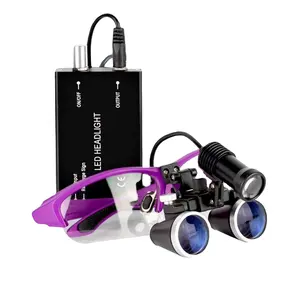 Loupes chirurgicales dentaires LED, en stock, Amazon nouvelle loupe Portable, phare chirurgical