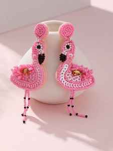 Boucles d'oreilles pendantes en perles élégantes Boucles d'oreilles unisexes faites à la main Style tendance pour une tenue festive et quotidienne Couleurs personnalisées - Product Image 2