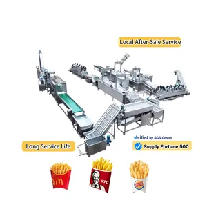 Baiyu Mc Donald French Fries Production Line Machine Large Capacity Frozen French Fries Production Line