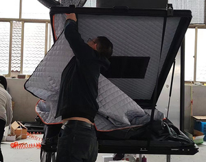 Tente de <span class=keywords><strong>toit</strong></span> de <span class=keywords><strong>voiture</strong></span> à coque dure en aluminium léger de haute sécurité <span class=keywords><strong>tissu</strong></span> Oxford imperméable noir pour 4x4 tout-terrain avec accessoire d'échelle - Product Image 5