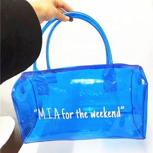 High Quality Waterproof Durable Transparent 8 Color Fashion PVC Duffle <strong>Overnight</strong> Travel <strong>Bag</strong> with Zipper Closure - Product Image 3