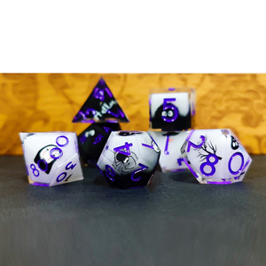 ชุดลูกเต๋าวัสดุเรซินลายสเลนเดอร์แมนน่ารัก7ชิ้น/เซ็ตพร้อมขอบคมสำหรับเกมกระดานความบันเทิง DND - Product Image 1