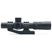 Lunette tactique LPVO 1-8X24FFP avec éclairage rouge et monture, accessoires de chasse