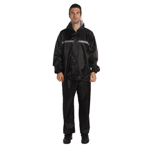 Ensemble imperméable deux pièces épaissi et allongé en tissu Oxford, pantalon de pluie intégral très résistant, réfléchissant pour le cyclisme et la randonnée - Product Image 5