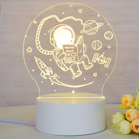 Lampes de Table De Luxe Moderne et Lampe de Lecture Enfants Enfants Bébé Spaceman Cosmonaute Éclairage led RGB Astronautes Veilleuse