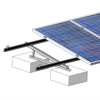 Sistema de Paneles Solares con Base de Aluminio Galvanizado en Caliente para Techos Planos, Soportes de Plástico para Montaje en Suelo, ZF-G004, Resistente al Viento de 56M/S