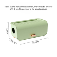 Boîte de rangement pour câbles détachable de grande capacité vert clair avec couvercle anti-poussière, boîte de rangement pour câbles électriques pour la maison et le bureau