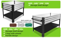 Jardinières Métalliques en Gros à Prix Abordable, Kit en Acier avec Pieds, Jardinières Surélevées pour Légumes et Fleurs