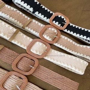 Personalizado Primavera Verano Personalizar Disponible Bohemia <span class=keywords><strong>Rafia</strong></span> Cinturón Mujeres Pretina Cinturón Estilo Simple Tejido Cinturón <span class=keywords><strong>de</strong></span> Paja - Product Image 5