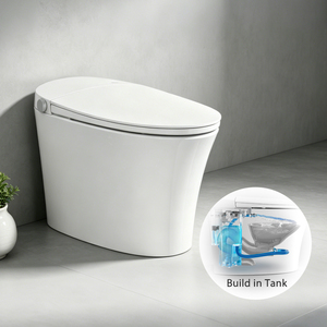 WC intelligent intégré en céramique blanche TA-X572ZD avec réservoir intégré, télécommande, fonction de séchage à chaud et toilettes intelligentes - Product Image 1