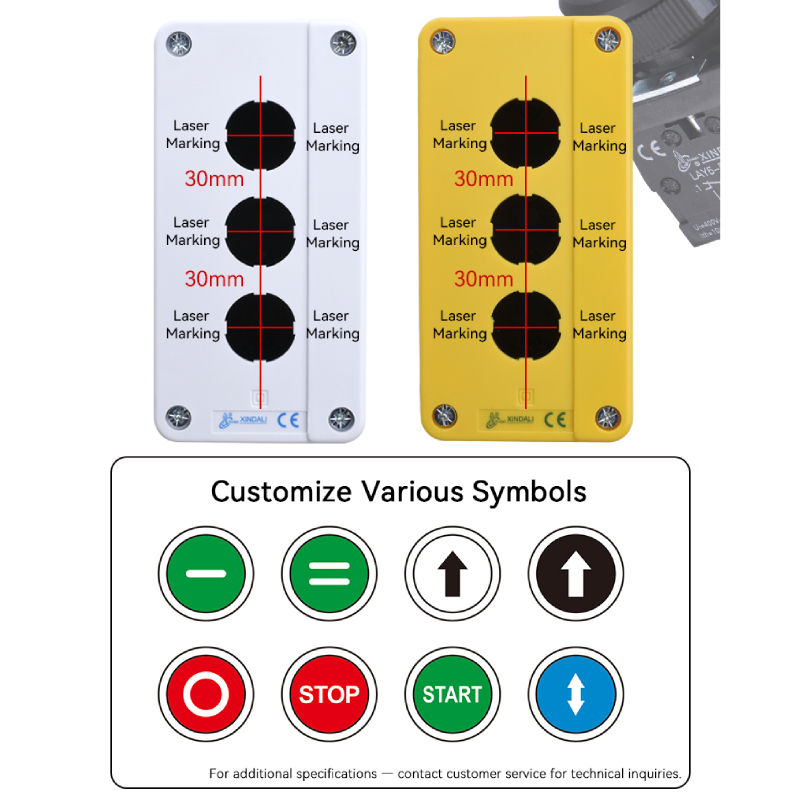 Waterproof E-stop Switch 1NC Push Button Switch Box Emergency Stop Push Button Mushroom Switch Control Station