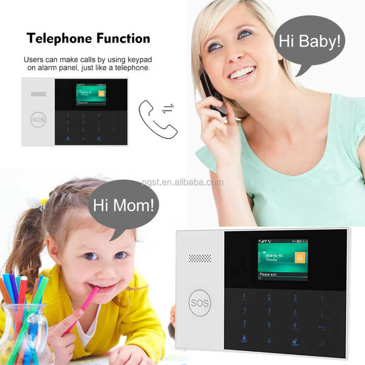 PGST Factory 315Mhz 433MHz Wifi 4G Wireless Home Alarm System With