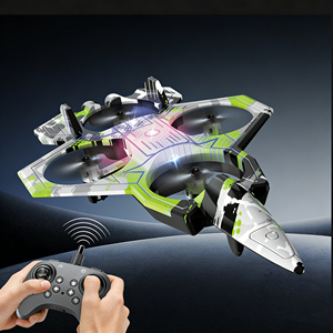 AiJH Avion RC pour débutants Rouleau de 360 degrés Avion RC <span class=keywords><strong>Jet</strong></span> Fighter One-Key Décollage Avion télécommandé Jouets - Product Image 1