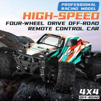 Voiture télécommandée RC tout-terrain 4x4 haute vitesse en métal à l'échelle 1:16 pour enfants et adultes, 4 canaux 2,4 GHz, avec absorption des chocs