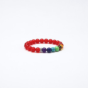 Bracelet en pierre volcanique multicolore, 8mm, en pierre naturelle, perles, bijoux cadeau pour femmes - Product Image 4