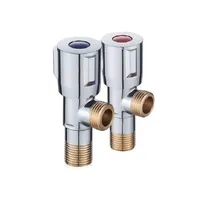 Vanne d'angle en cuivre épaissir l'eau chaude froide chauffe-eau domestique vanne triangulaire 1/2in robinet de cuvette de toilette vanne antidéflagrante