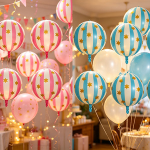 Paquete <span class=keywords><strong>de</strong></span> 20 <span class=keywords><strong>Globos</strong></span> <span class=keywords><strong>de</strong></span> Aluminio <span class=keywords><strong>de</strong></span> 22 Pulgadas <span class=keywords><strong>con</strong></span> Forma 4D, Diseño <span class=keywords><strong>de</strong></span> Rayas y Estrellas, Coloridos, <span class=keywords><strong>para</strong></span> Decoración <span class=keywords><strong>de</strong></span> Fiestas <span class=keywords><strong>de</strong></span> <span class=keywords><strong>Cumpleaños</strong></span> y Discotecas - Product Image 1