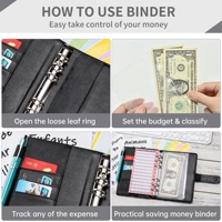 Benutzer definierte Bargeld Füllung Akten umschlag Mini Cash Spirale Budget Planer Planificateur de Budget Gratuit niedlichen Notizbuch für Mädchen